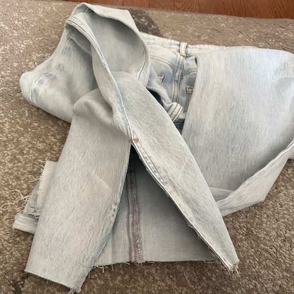 NWT New Look Brooke high rise flared jeans with side slit- LIGHT BLUE - Picture 6 of 6